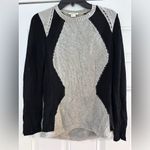 Helmut Lang  Two-Tone Wavy Hi-Lo Sweater Gray Black Alpaca Blend‎ Size Small Photo 9