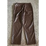 Isaac Mizrahi  Live Women's Brown Faux Croc Leather Slim‎ Ankle Pant Size 10 Photo 4