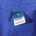 Old Navy  Short-Sleeve Double-Weave Mini Swing Shirt Dress Catalyst Blue Size M Photo 6