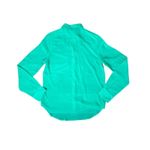 American Eagle  Mint Green Chiffon Button Up Flowy Blouse Top MEDIUM Pastel Sheer Photo 8