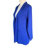 Vila Milano Blazer Jacket Sweater Open M Royal Blue Pockets New Photo 3