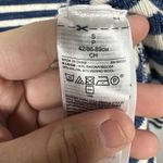 Banana Republic Women’s Size S Navy White Striped V-Neck Knit Sweater Photo 5