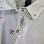 ASMAR Equestrian Star Western Show Shirt Size 2XL White Pearl Snap Western Photo 8