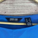 Lands' End  Women's Bracelet Sleeve Blouse Top Siam Blue 12 Photo 4