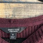 Vera Wang Simply Vera Vera Wang Burgundy Assymetrical Hem Sweater Size Medium Photo 11