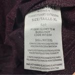 Deeluxe Deep Burgundy Wine V Neck Glowy Sparkle T Shirt Women’s Size XL Photo 10