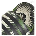 Adidas  Adilette Platform Slides Tropical Bird Print Black Green Women's Size Photo 4