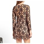 For Love & Lemons Metz Party Mini Dress in‎ Pecan Lace Mini Dress Star Sequin XS Black Photo 3