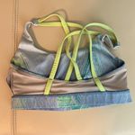 Lululemon Energy Bra Size 4 Blue/Yellow Print Photo 4
