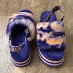 UGG  Disco Marble Slide Slippers Sheepskin Violet Night Purple Tie Dye Photo 3