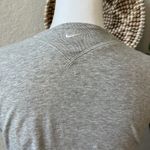 Nike Women’s Classic Grey V-Neck Tee Embroidered Logo Size Medium Photo 3