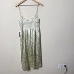 ASTR  The Label Women's White Smocked Maxi Dress Satin Floral Womens Size M Photo 5