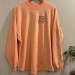 Walt Disney World Medium Peach Gold Puffy Glitter Long Sleeve Spirit Jersey Logo Orange Photo 0