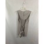 Liz Claiborne Liz Claiborne Career Women Medium Gray Purple White Striped W/ Belt Sleeveless Photo 6