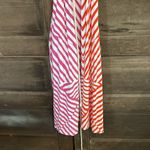 Loft  pink and orange white striped rope belt‎ sleeveless maxi dress Size Large Photo 2