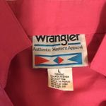 Wrangler Vtg  western wear button up pink long sleeve top with beaded tassels L Photo 10