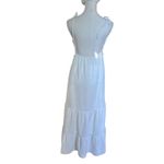 SheIn Crochet Midi Baby Doll Halter Dress Y2K Fairy White  Textured Tiered SZ SM Photo 8
