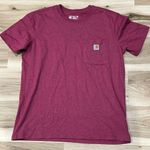 Carhartt  Loose Fit Maroon Pocket Tee Shirt Women’s Large Photo 0