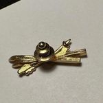 Avon Skis and Ski Poles Gold Tone Rhinestones Lapel Pin For Snow Skier Photo 4