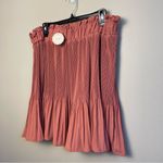 Oddi Pleated Solid Woven Pull On Mini Skirt Women's Plus Size Ash Rose 1X New Photo 6