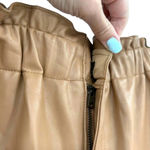 Abercrombie & Fitch  Shorts Faux‎ Vegan Leather High Waist Camel Tan Size Large Photo 3