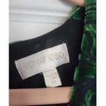 Torn By Ronny Kobo Ronny Kobo Astrid Ruched Jacquard Green Velvet Long Sleeve Silk Blend Dress. A14 Photo 6