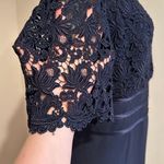 Night Studio New York Vintage Navy Blue Lace Top Gold Jewels In Front SZ 20 Photo 5