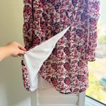 Monique Lhuillier ML  Velvet Devore Burnout Paisley Mini Dress in Pink size 10 Photo 7