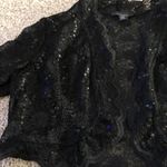 R & M Richards Sequin and lace black cropped cardigan never worn Photo 3