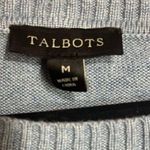 Talbots  Tunic Sweater Womens Medium Blue Multicolor Stripe Pullover Boat Neck Photo 6