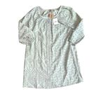 Faherty New  Valencia Eyelet Organic Cotton Dress Desert Sage Green Size Medium Photo 2