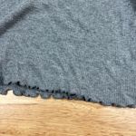 Colsie Women's Gray Henley Ruffled Hem Sleep Crop Top Photo 3