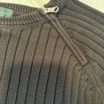 Ralph Lauren LRL Lauren Jeans Co. Medium Black Ribbed Cotton Sweater, Crew Neck. Zip Neckline Photo 10