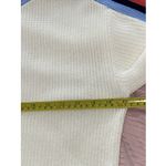 Talbots T by  Cream Long-Sleeved Tipped Striped Sweater Women's Size Medium NWT Photo 11