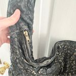 Vintage Maya Embossed Leather Hobo Bag – Black Photo 6