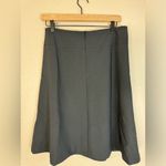 EXPRESS  Design Studio Navy Blue / Blue Pinstripe A Line Midi Skirt Size 6 Photo 2