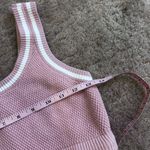 Alo Yoga Alo Yennis Club Sweater knit Bra Crop Top ballet Pink Size Small Photo 4