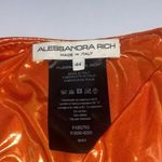 NWOT Alessandra Rich Laminated Lycra Swim Bikini Bottoms in Orange Size M Photo 5