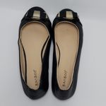 Bamboo  Lula Flat Black Faux Leather Bow Ballet Shoe Size 9 Photo 1