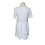 Princess Polly White Linen Blend Square Neck Babydoll Mini Dress Size 8 Photo 3