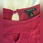 Torrid  Burgundy Maroon Long Sleeve Flowy Babydoll Keyhole Tunic Top 2 Photo 3