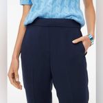 J.Crew Jamie Pant Pull On Elastic Back Tapered Leg Ankle Length in Navy Size 8 Photo 3