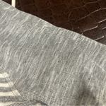 Native Code Hoodie Sweatshirt Large White Gray Striped Quarter Zip Pullover Photo 5