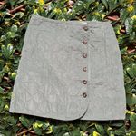 Madewell  Green Corduroy Quilted Mini Skirt Size 4 Photo 1