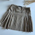 ASOS yellow & black plaid pleated mini skirt Photo 0