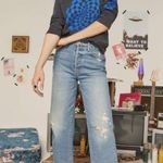 💕MOTHER SUPERIOR💕 The Rambler Ankle Jeans High Rise ~ Holy Melancholy 28 NWOT Blue Photo 0