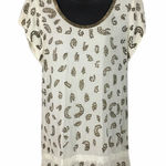 French Connection white shirt dress brass beading Photo 0