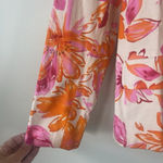 Susan Graver NWT ‎ Pink Orange Floral Cotton Blazer Lined size 16 Blazer Chic Photo 2