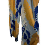 Única Blue and Yellow Feather Pattern Jumpsuit Photo 2