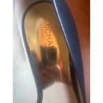 Michael Kors Navy Patent Leather Pointed Toe Bow Kitten Heel Pumps size 11 Photo 3